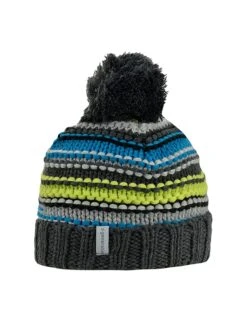 Gebreide Muts Antraciet/blauw