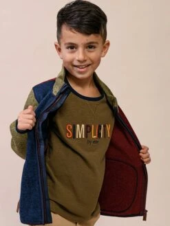 Fleece Vest "Mossa" Kaki/donkerblauw/bordeaux -Gstar Kleding Winkel ebbe fleece vest mossa kaki donkerblauw bordeaux 1