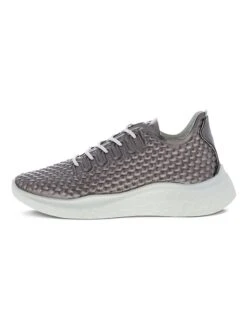 ECCO Leren Sneakers Metallickleurig