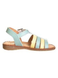 El Naturalista Leren Sandalen "Atenas" Mintgroen/geel -Gstar Kleding Winkel el naturalista leren sandalen atenas mintgroen geel 1
