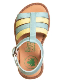 El Naturalista Leren Sandalen "Atenas" Mintgroen/geel -Gstar Kleding Winkel el naturalista leren sandalen atenas mintgroen geel 3