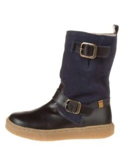 El Naturalista Leren Winterlaarzen Donkerblauw/bruin