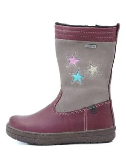 El Naturalista Leren Winterlaarzen Grijs/paars