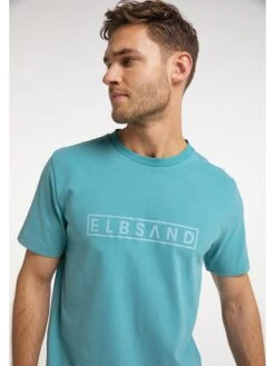 Elbsand Shirt "Finn" Turquoise -Gstar Kleding Winkel elbsand shirt finn turquoise 4