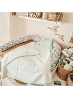 Badcape Wit/turquoise -Gstar Kleding Winkel emmaandnoah badcape wit turquoise 3