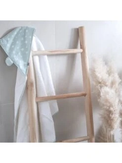 Badcape Wit/turquoise -Gstar Kleding Winkel emmaandnoah badcape wit turquoise 5