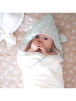 Badcape Wit/turquoise -Gstar Kleding Winkel emmaandnoah badcape wit turquoise 6