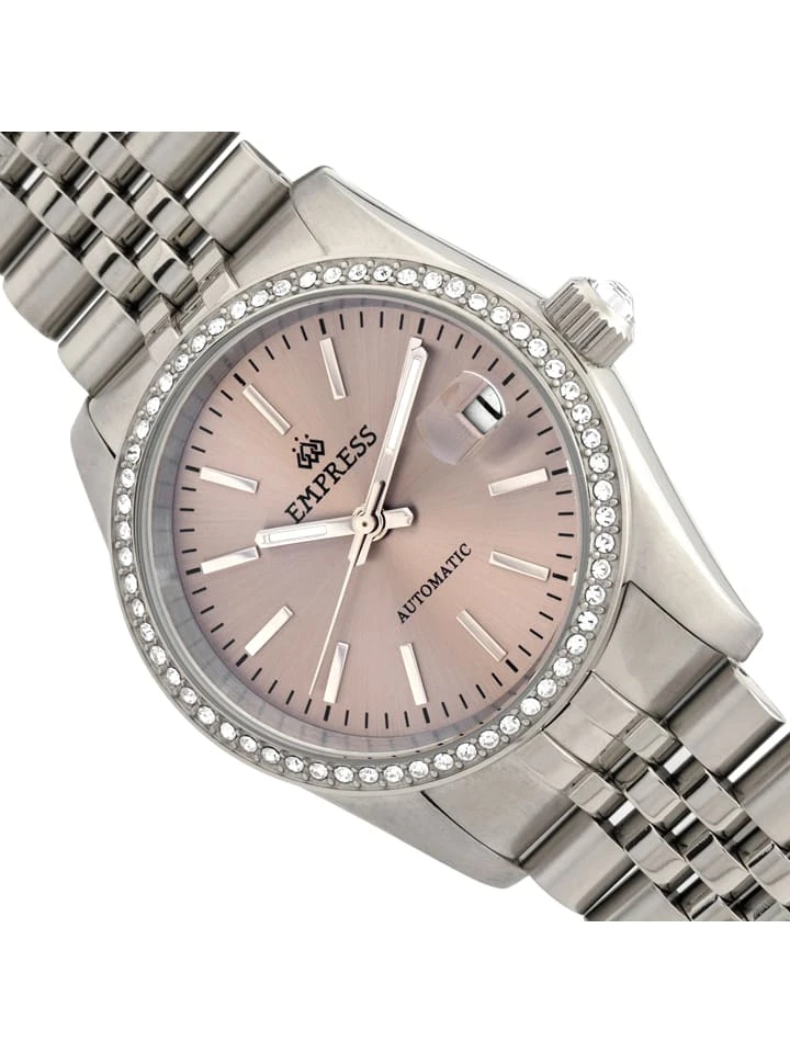 Automatisch Horloge "Constance" Zilverkleurig/lichtroze 5 Automatisch Horloge "Constance" Zilverkleurig/lichtroze - Afbeelding 3