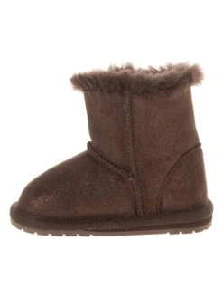 EMU Leren Loopleerschoenen "Toddle Metallic" Donkerbruin