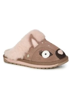 EMU Leren Pantoffels "Doe" Lichtbruin/grijs