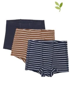 3-delige Set: Boxershorts Donkerblauw