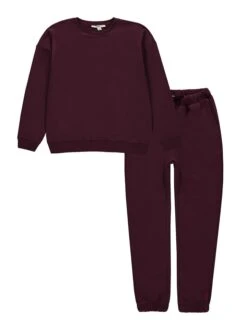 ESPRIT 2-delige Outfit Auberginekleurig