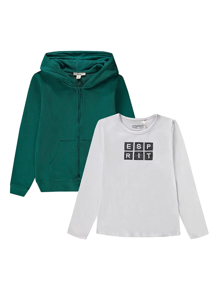 ESPRIT 2-delige Outfit Groen/wit 3 ESPRIT 2-delige Outfit Groen/wit