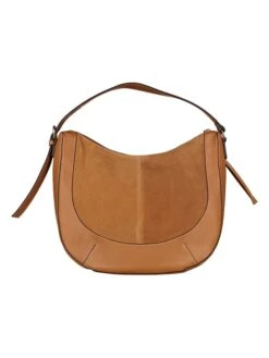 ESPRIT Leren Handtas "Brooke" Lichtbruin - (B)36 X (H)31 X (D)14 Cm