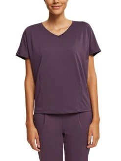 ESPRIT Trainingsshirt Aubergine -Gstar Kleding Winkel esprit trainingsshirt aubergine 1