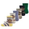 Ewers 6-delige Set: Sokken "Aap" Blauw/geel/groen -Gstar Kleding Winkel ewers 6 delige set sokken aap blauw geel groen