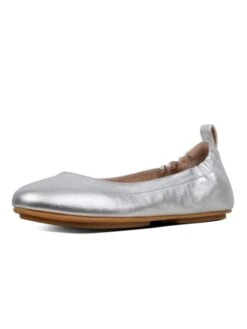 Fitflop Leren Ballerina's Zilverkleurig -Gstar Kleding Winkel fitflop leren ballerinas zilverkleurig 1