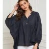 Linnen Blouse "Gloss" Donkerblauw -Gstar Kleding Winkel fleur de lin linnen blouse gloss donkerblauw