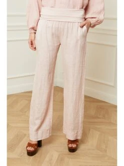 Linnen Broek "Astrid" Lichtroze