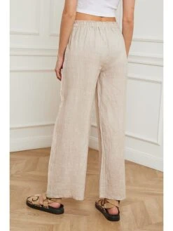 Linnen Broek "Garibaldi" Beige -Gstar Kleding Winkel fleur de lin linnen broek garibaldi beige 2