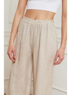 Linnen Broek "Garibaldi" Beige -Gstar Kleding Winkel fleur de lin linnen broek garibaldi beige 3