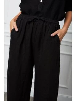 Linnen Broek "Honas" Zwart -Gstar Kleding Winkel fleur de lin linnen broek honas zwart 3