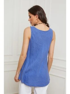 Linnen Top "Beauvais" Blauw -Gstar Kleding Winkel fleur de lin linnen top beauvais blauw 2