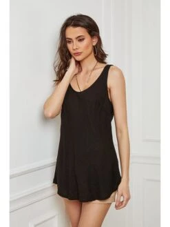 Linnen Top "Beauvais" Zwart