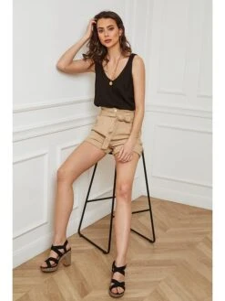 Linnen Top "Beauvais" Zwart -Gstar Kleding Winkel fleur de lin linnen top beauvais zwart 4