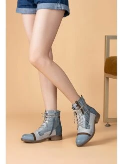 Boots Beige/lichtblauw -Gstar Kleding Winkel foreverfolie boots beige lichtblauw 2