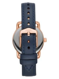 Fossil Kwartshorloge "Copeland" Donkerblauw/roségoudkleurig/wit -Gstar Kleding Winkel fossil kwartshorloge copeland donkerblauw rosegoudkleurig wit 1