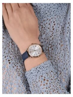 Fossil Kwartshorloge "Copeland" Donkerblauw/roségoudkleurig/wit -Gstar Kleding Winkel fossil kwartshorloge copeland donkerblauw rosegoudkleurig wit 4