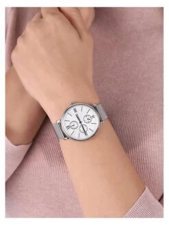 Fossil Kwartshorloge "Jacqueline" Zilverkleurig/wit -Gstar Kleding Winkel fossil kwartshorloge jacqueline zilverkleurig wit 3