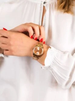 Fossil Kwartshorloge "Scarlette Mini" Roségoudkleurig -Gstar Kleding Winkel fossil kwartshorloge scarlette mini rosegoudkleurig 3