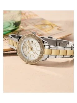 Fossil Kwartshorloge "Stella" Zilverkleurig/goudkleurig/parelmoer -Gstar Kleding Winkel fossil kwartshorloge stella zilverkleurig goudkleurig parelmoer 3