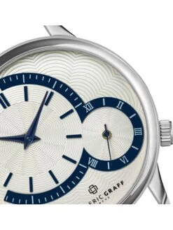 Kwartshorloge Donkerblauw/zilverkleurig/crème -Gstar Kleding Winkel frederic graff kwartshorloge donkerblauw zilverkleurig creme 1