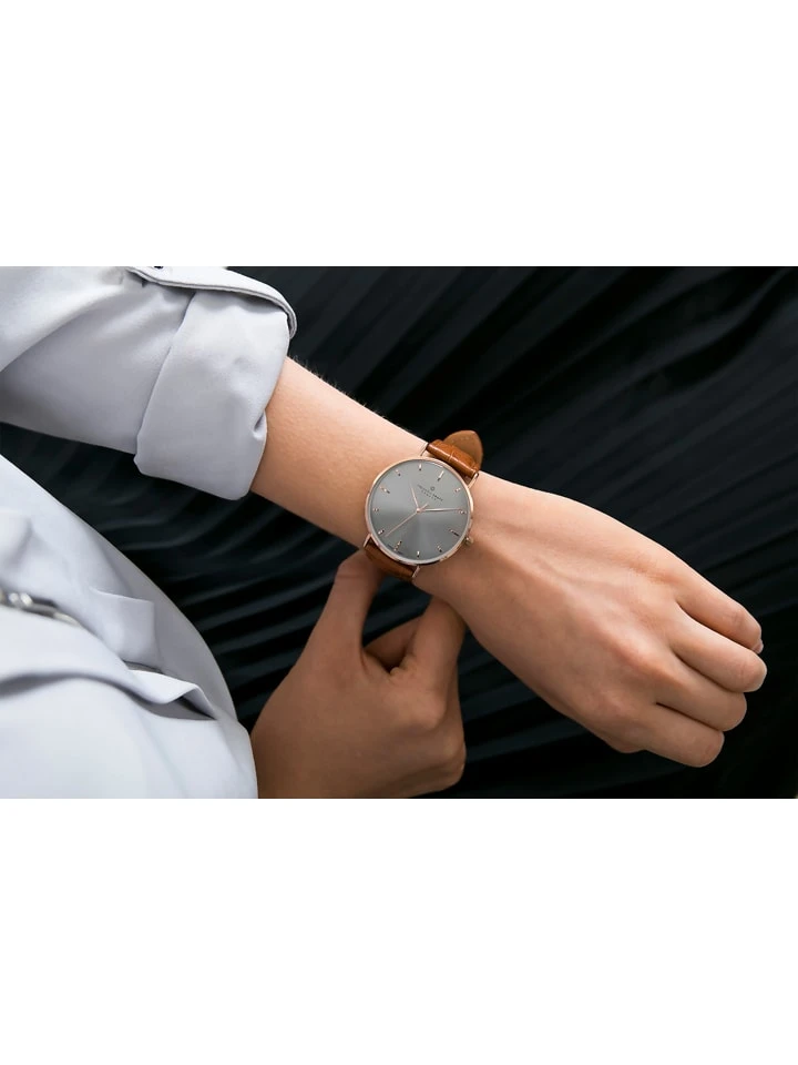 Kwartshorloge Lichtbruin/roségoudkleurig/zilverkleurig 7 Kwartshorloge Lichtbruin/roségoudkleurig/zilverkleurig - Afbeelding 5