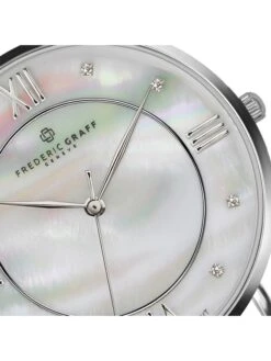 Kwartshorloge Zwart/zilverkleurig/parelmoer -Gstar Kleding Winkel frederic graff kwartshorloge zwart zilverkleurig parelmoer 2