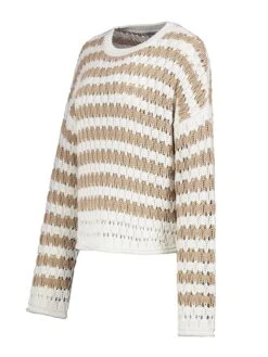 Trui Beige/wit -Gstar Kleding Winkel fresh made trui beige wit 1