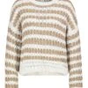 Trui Beige/wit -Gstar Kleding Winkel fresh made trui beige wit