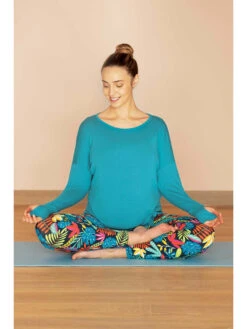 Frugi Zwangerschapslongsleeve "Yasmine" Turquoise -Gstar Kleding Winkel frugi zwangerschapslongsleeve yasmine turquoise 1