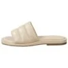 Leren Slippers "Khiria" Beige