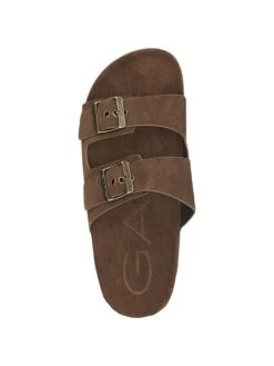 Leren Slippers "Palbuddy" Donkerbruin -Gstar Kleding Winkel gant footwear leren slippers palbuddy donkerbruin 4