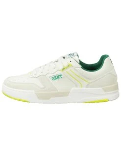 Leren Sneakers "Brookpal" Wit/groen -Gstar Kleding Winkel gant footwear leren sneakers brookpal wit groen 1