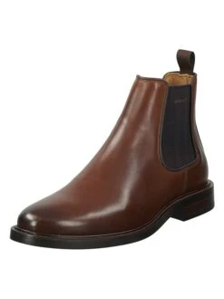Gant Leren Chelseaboots "St Akron" Bruin -Gstar Kleding Winkel gant leren chelseaboots st akron bruin 1