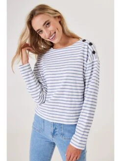 Garcia Trui Lichtblauw/wit -Gstar Kleding Winkel garcia trui lichtblauw wit 2