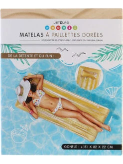 Luchtbed Goudkleurig - (L)181 X (B)82 X (H)22 Cm -Gstar Kleding Winkel garden spirit luchtbed goudkleurig l 181 x b 82 x h 22 cm 3