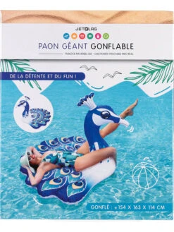 Opblaasdier "Pauw" Blauw - (L)154 X (B)114 X (H)163 Cm -Gstar Kleding Winkel garden spirit opblaasdier pauw blauw l 154 x b 114 x h 163 cm 1