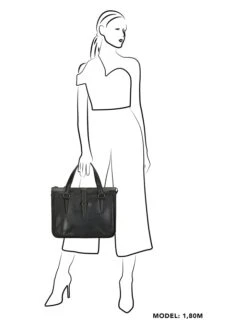 Leren Laptoptas "Elisa" Zwart - (B)33 X (H)27 X (D)7,5 Cm -Gstar Kleding Winkel genicci leren laptoptas elisa zwart b 33 x h 27 x d 7 5 cm 2