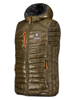 GEOGRAPHICAL NORWAY Doorgestikte Bodywarmer "Bassar" Olijfgroen -Gstar Kleding Winkel geographical norway doorgestikte bodywarmer bassar olijfgroen 1